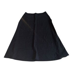 212 Collection Black A-Line Midi Skirt Size 10 Pleated Zip Closure